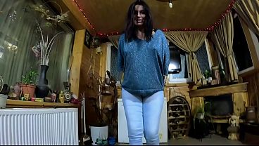 Thick Milf’s Cameltoe Pops In Tight Jeans While Twerking, Gets A Messy Facial And Cum-soaked Jacket