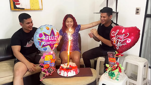 Stepdaughters Throw Their Stepmom A Birthday Bash And Surprise Her With Two Cocks To Plow Her Ass And Make Her Enjoy Her Gift