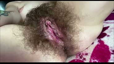 Double Dripping Wet Orgasm, Hairy Pussy, Big Clit Closeup