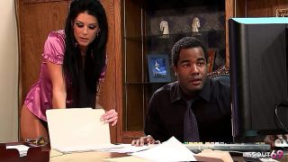 Skinny Secretary In Stockings Tempts Her Big-cocked Black Boss Into Rough Interracial Anal
