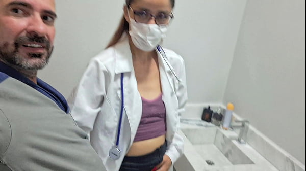 Nurse Gets Filmed Getting Fucked In Hospital Bathroom Stall