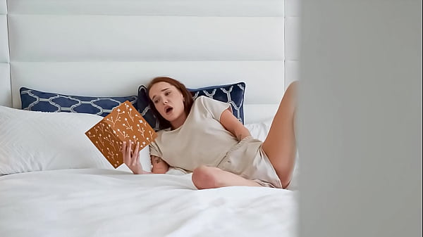 Naughty Nymph Caught Fingering Herself To Filthy Literature – Depraved Young Slut
