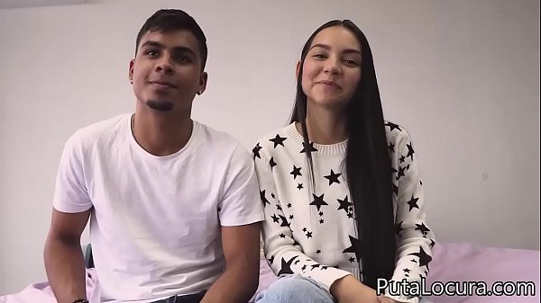 Colombian Couple Valerin Shows Off Her Chocolate Nipples In A Porn Audition.