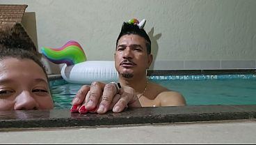 Poolside Playtime With The Well-endowed Hunk