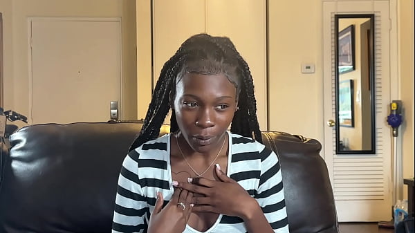 New Ebony Slut’s First Time Taking A Big White Cock On Camera