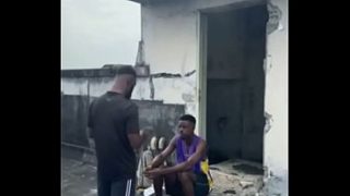 Makanaki Jerking Off That Slim, Horny Gay Dude With His Huge, Long Cock.