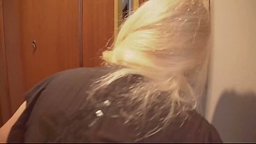 Two Hot Young Sluts, A Blonde And A Brunette, Sharing One Big Dick And Fighting For Every Drop