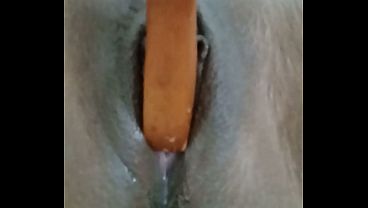 Horny Slut Spreads Her Wet, Creamy Pussy Wide Open For A Close-up Fucking