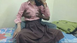 Indian College Girl Getting Fucked By Her Boyfriend In His Room