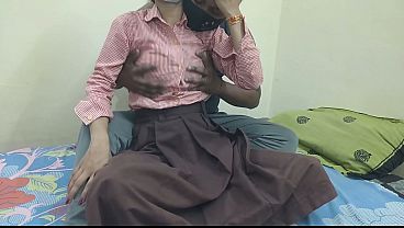 Indian College Girl Getting Fucked By Her Boyfriend In His Room