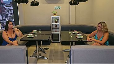 Mature Women Get Themselves Off In An Empty Restaurant After Being Stood Up By A Guy