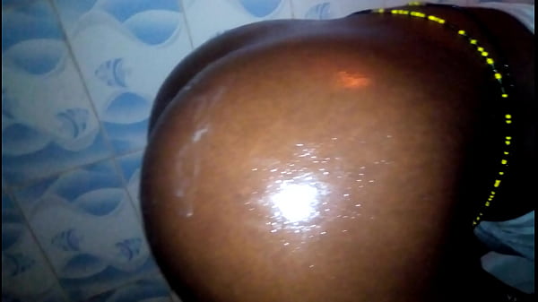 Ebony Bitch Gets Her Tight Asshole Pounded In The Bathroom, Close-up View