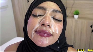 Muslim Hijaabi Teen Gets Wrecked Hard And Left Dripping