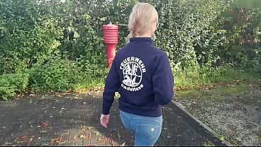 Blonde Slut Gets Creampied During Her Firefighter Internship In Public, Plus Bonus Cum Load