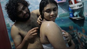 Indian Step-sis Gets Wet And Wild In The Bath With Me