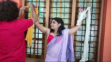 Stepsister’s Saree Ripped Off, Hands Tied, Blindfolded With Her Own Bra, Rough Bdsm Passion.