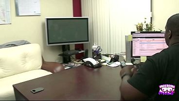 A Horny Camgirl Gets Bent Over The Desk And Pounded Hard From Behind By Her Boss.